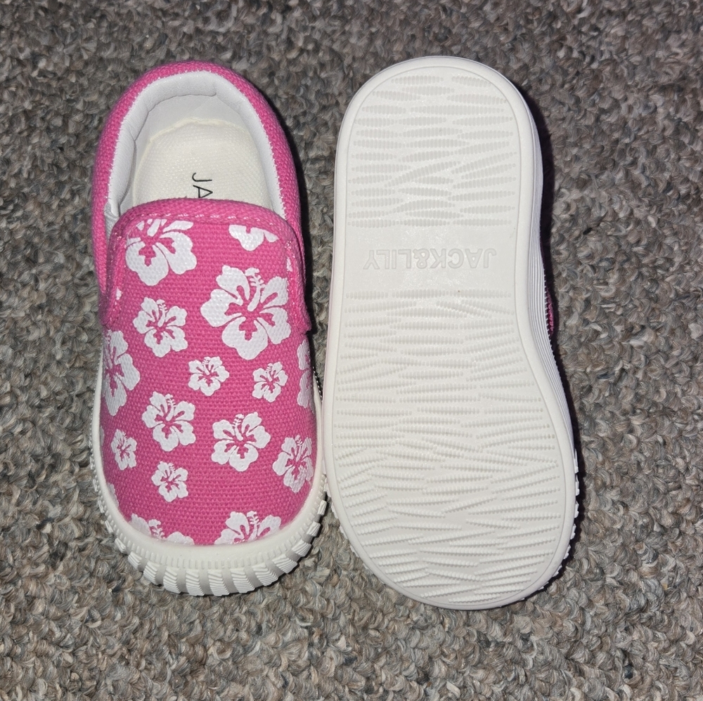 Jack & LILY Pink Floral Kids Shoes